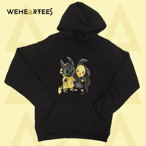 Baby Toothless and Pikachu Hoodie