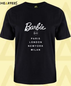 Barbie Paris London Newyork Milan T shirtBarbie Paris London Newyork Milan T shirtBarbie Paris London Newyork Milan T shirt