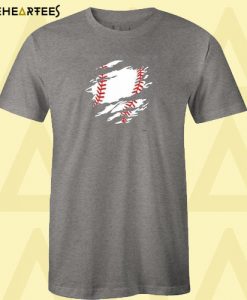 Baseball Ball Torn T Shirt