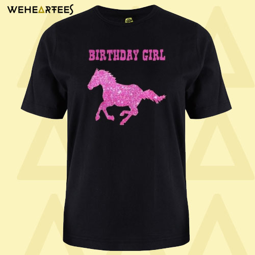 Birthday Girl Horse Bling T-Shirt