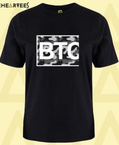 Bitcoin Black and White Camo T-Shirt