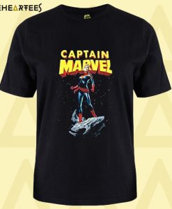 Captain Marvel Comic Art T Shirt