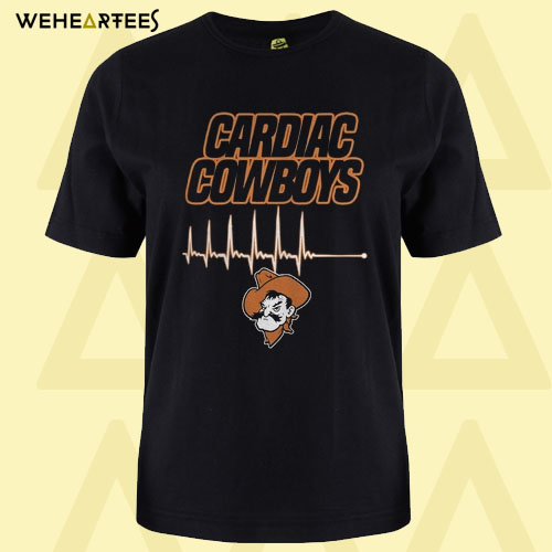 Cardiac Cowboys Football Heart Beats T Shirt