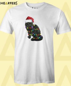 Cat light christmas T Shirt