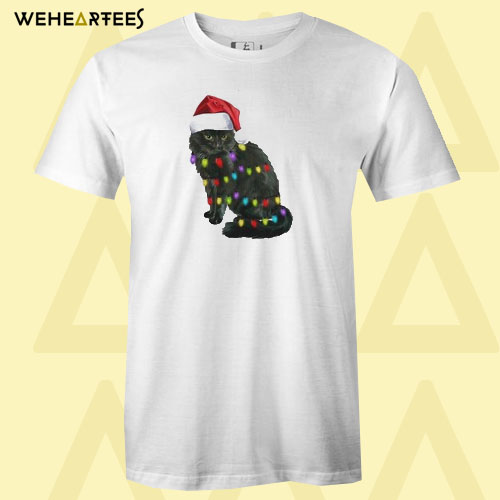 Cat light christmas T Shirt