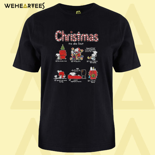 Christmas to do list Snoopy T Shirt