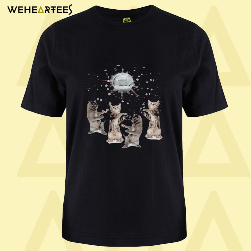 Dancing Cats Disco Ball T Shirt