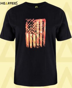 Deer Hunting Club Light American Flag T shirt