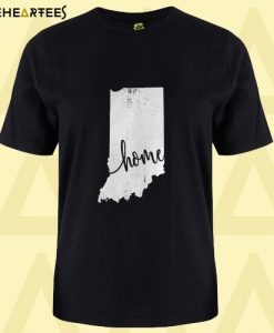 Indiana Home Love Vintage State Map Outline Shirt T Shirt.