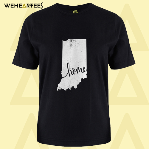 Indiana Home Love Vintage State Map Outline Shirt T Shirt.
