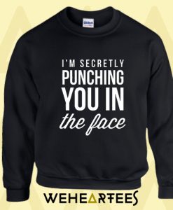 I’m Secretly Punching You in the Face, Sarcasm College Sweatshirt