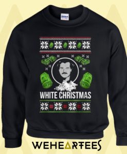 White Christmas Pablo Escobar Narcos Plata O Plomo Silver Or Lead Funny Novelty Christmas Jumper Sweatshirt