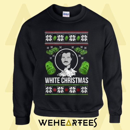 White Christmas Pablo Escobar Narcos Plata O Plomo Silver Or Lead Funny Novelty Christmas Jumper Sweatshirt