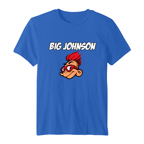 big johnson tshirt blue