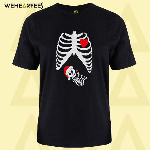 christmas skeleton t shirt