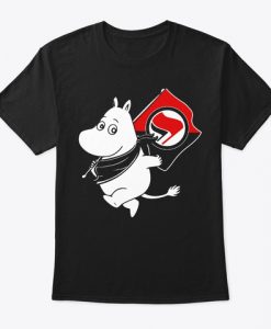 Antifa Moomin Anti-Fascist T Shirt DAP