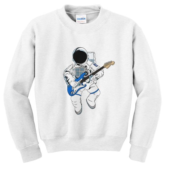 Astronaut playing guitar sweatshirt DAP