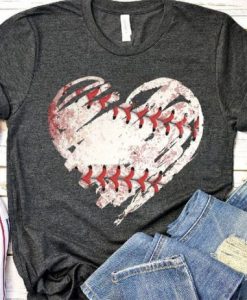 Baseball heart T Shirt DAP