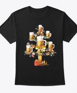 Beer Xmas Tree christian gift Tee Shirt DAP