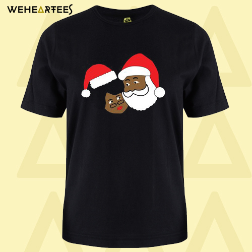 Black Santa and Mrs tshirt