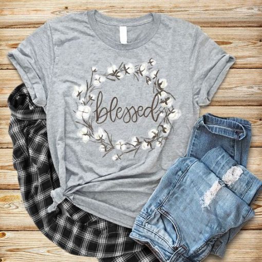 Blessed white flower T-Shirt DAP