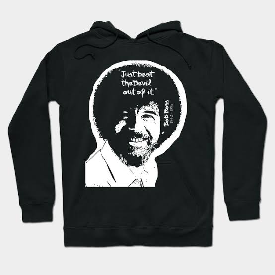 Bob Ross Face Hoodie DAP