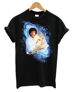 Bob Ross Galaxy Painting Graphic T shirt DAP