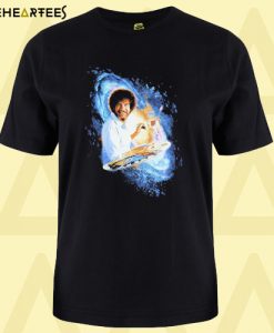 Bob Ross Galaxy Painting Graphic T shirt