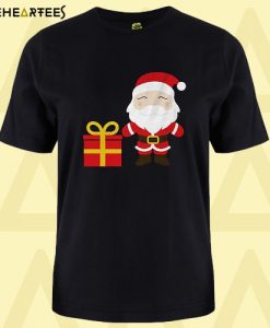 Cartoon Santa Claus Present Mens T-Shirt