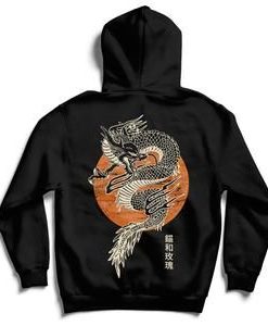 Chinese Dragon - Black Hoodie DAP