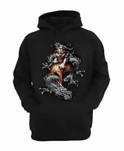 Chinese Tiger and Dragon Hoodie DAP