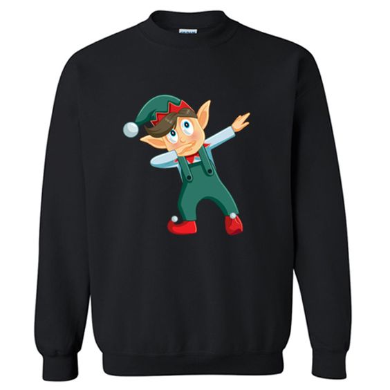 Christmas Dabbing Boy Elf Sweatshirt DAP