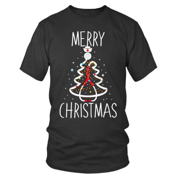 Christmas Stethoscope T Shirt DAP