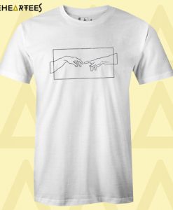 Creation Hands Line Art T shirt