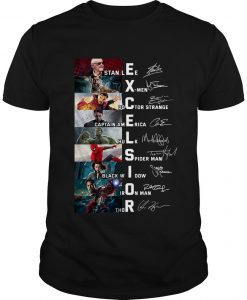 Excelsior Stan Lee X-men Doctor Strange Captain America Hulk Signatures Shirt