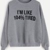 Grey Letter Print Drop Shoulder Sweatshirt DAP