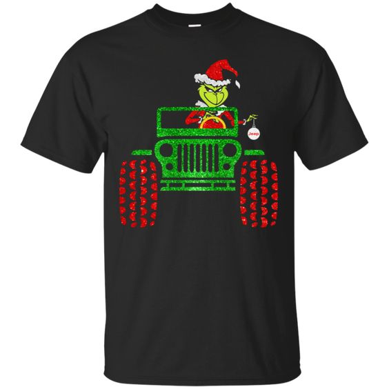 Grinch Jeep Christmas T-Shirt DAP