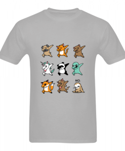 Happy Animals Dabbing TSHIRT DAPT-Shirt grey