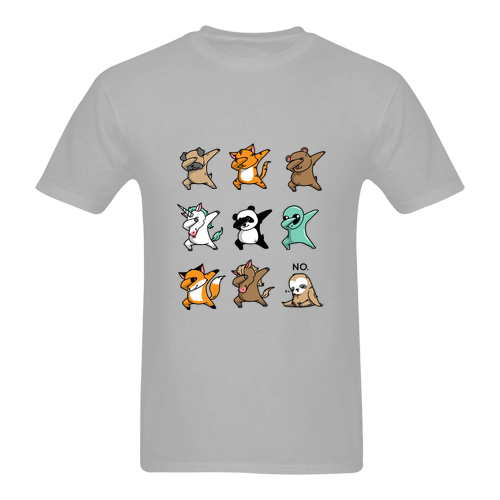 Happy Animals Dabbing TSHIRT DAPT-Shirt grey