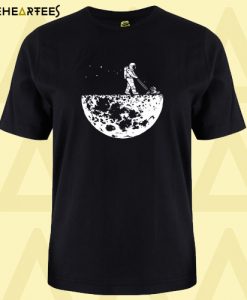 Men's Astronaut Printed Black T-Shirt