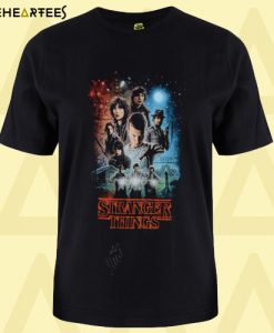 Millie Bobby Brown Stranger Things Autographed Group Shot Graphic T shirt