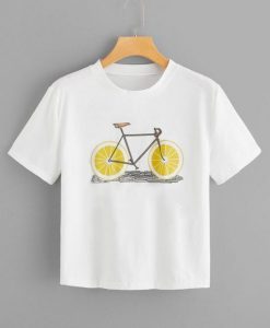 Old Bicycle Print T Shirt DAP