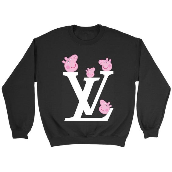 Peppa Pig Louis Vuitton Parody Xl Logo Parody Sweatshirt DAP