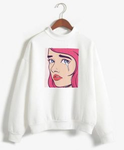 Pop Art White color Sweatshirts DAP