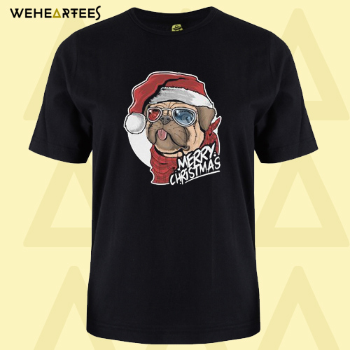 Pug Dog - Merry Christmas T-Shirt