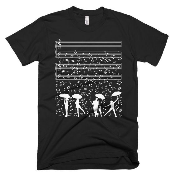 Raining Music Art T-Shirt DAP