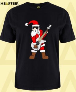 Rock Star Santa Claus Father Christmas t shirt,