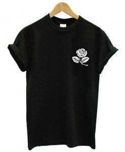 Rose Flower Pocket T-shirt DAP