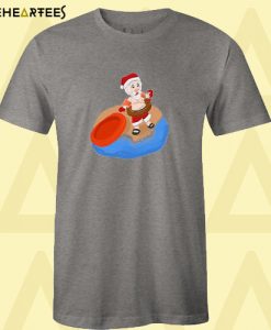 Rudolph and Santa Claus Rafting Beach Vacation T-Shirt