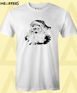 Santa Claus Black And White Christmas Women's T-Shirt